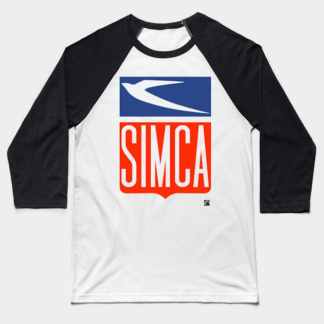 Geo3Doodles Simca Baseball T-Shirt by Geo3doodles